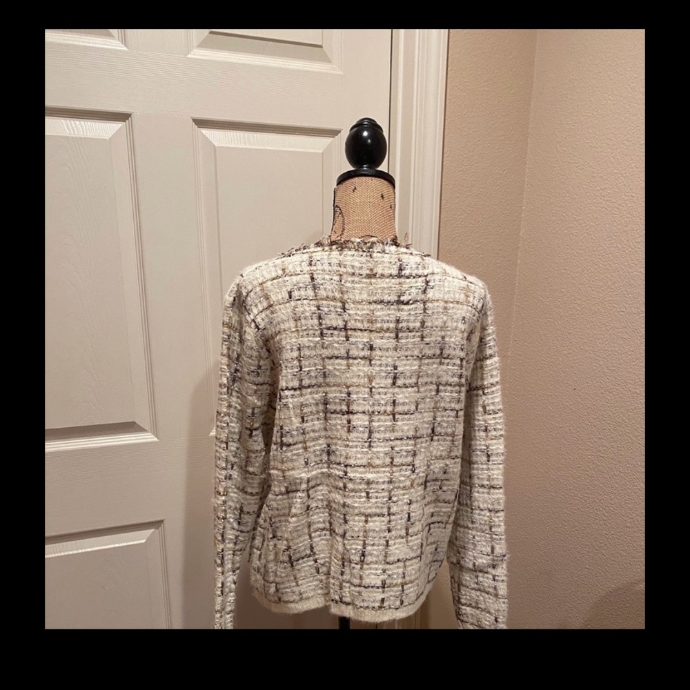 Women's Cream Tweed Jacket - Picture 8 of 8